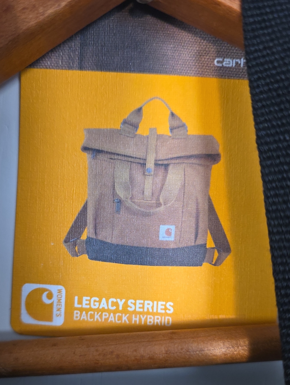 NWT Carhartt Black Canvas Tote-Style Backpack Go Back To School In Style! - Picture 6 of 8